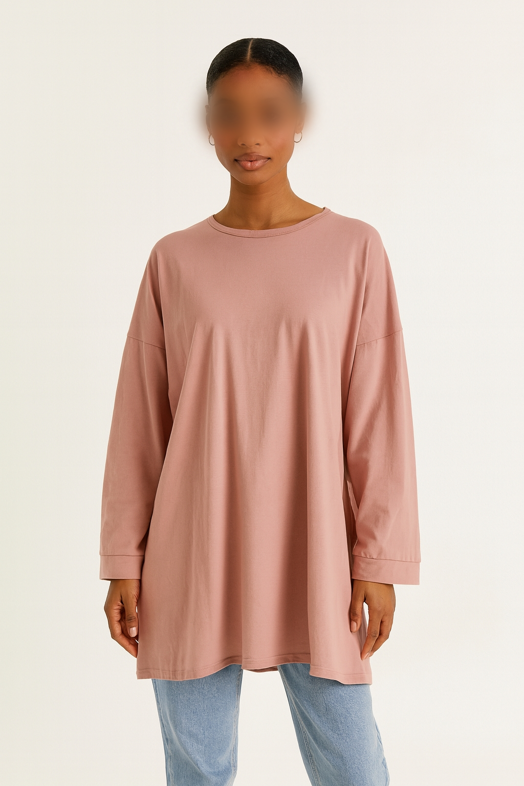 TUNIQUE Vieux Rose en Coton