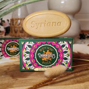 Savon d'Alep parfumé à la rose de Damas