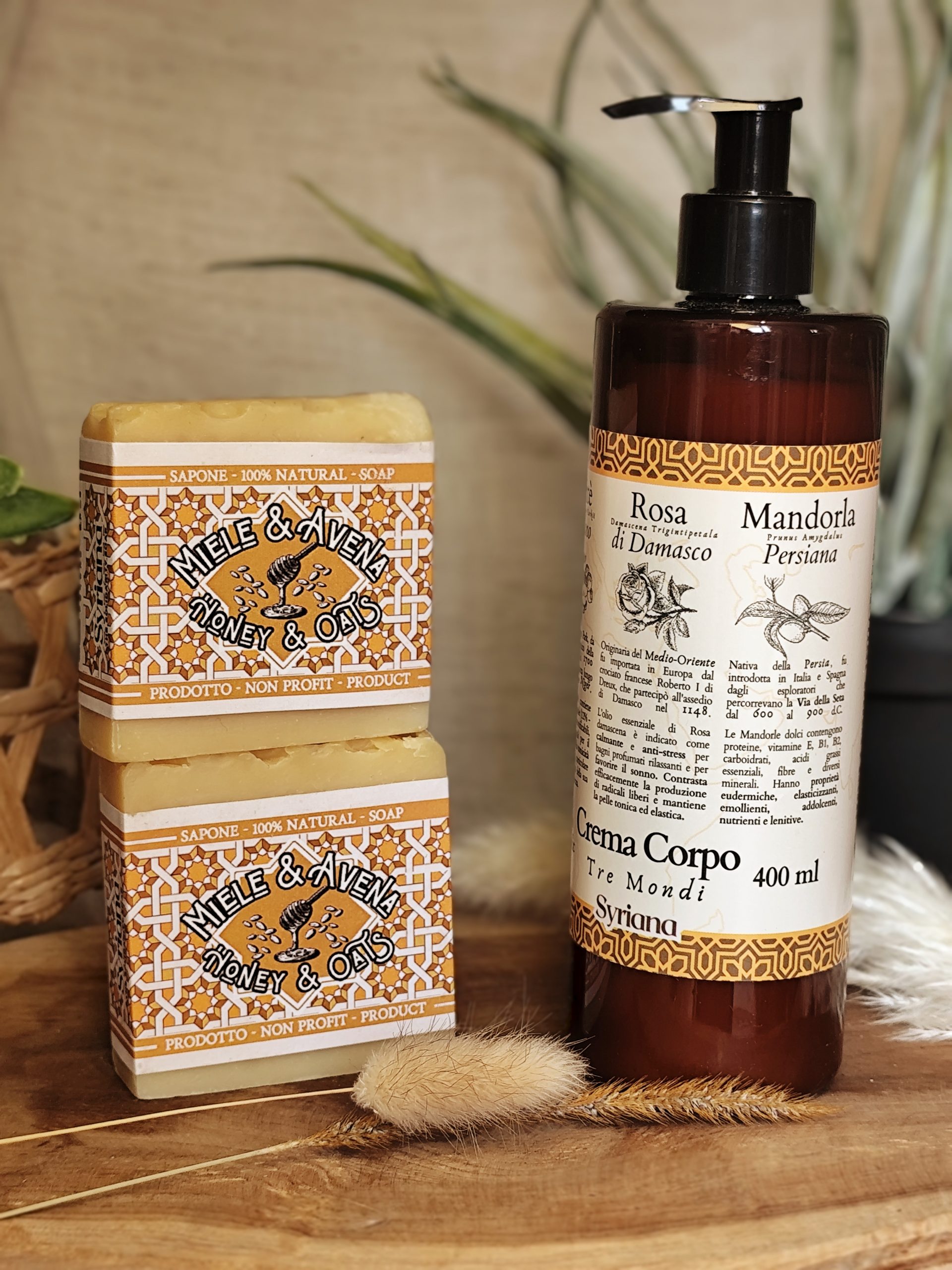 Pack Famille - 2 Savons miel avoine + Crème corps Syriana