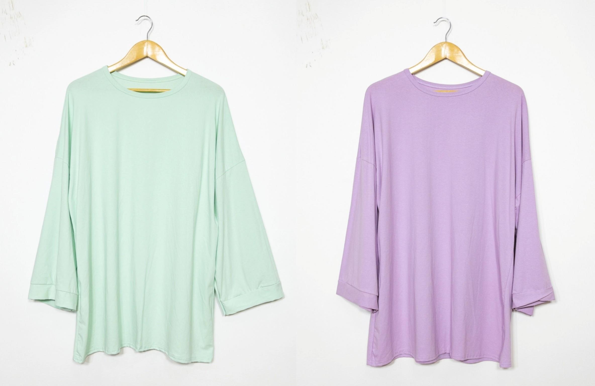 DUO de Tuniques Incontournables - Vert clair & Lilas