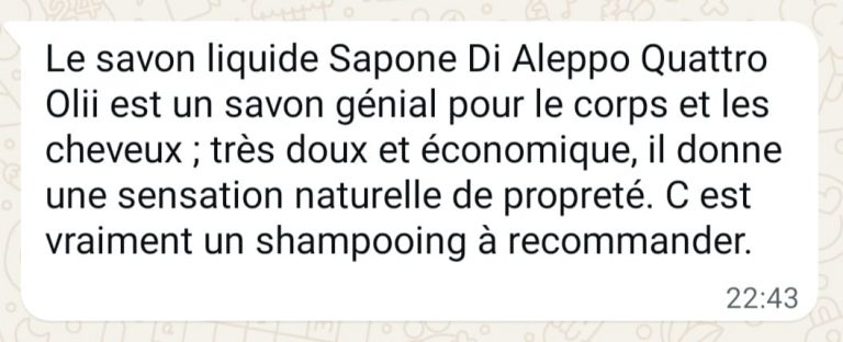 Savon liquide d'Alep naturel et éthique